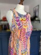 Włoska sukienka vintage High Fashion Firenze – bawełniana, kopertowy fason – lato – rozmiar M/L – wzorzysta, z guzikami po bokach – styl 60. (4)
