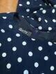 Vintage sukienka groszki granatowa midi 80s 90s Lady Diana L XL (4)