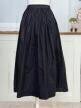 Vintage bawełniana spódnica midi w groszki czarna rockabilly retro XS s