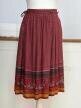 Spódnica vintage folk boho midi kwiaty bordiura lata 70 XS s 
