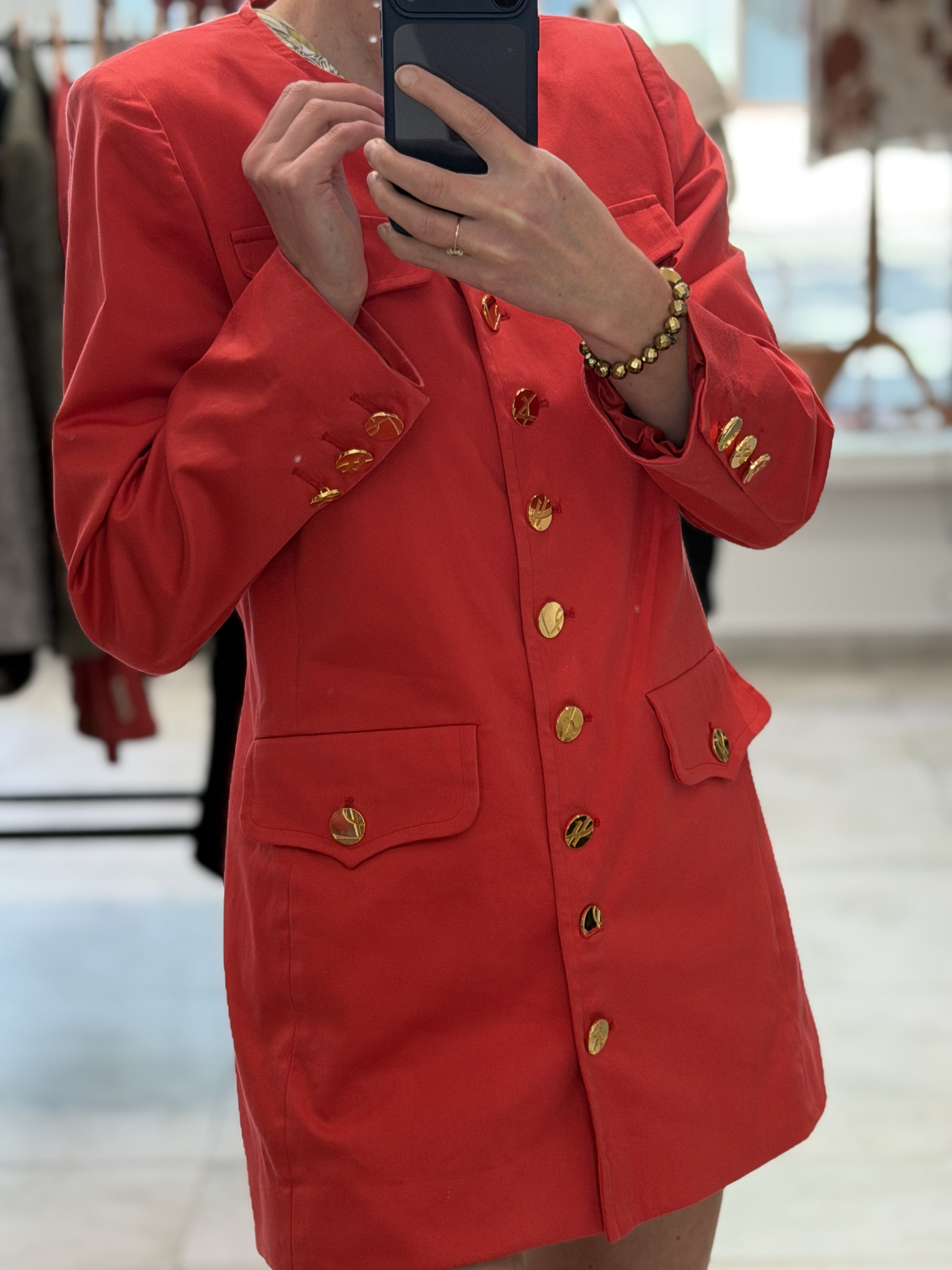 Yves Saint Laurent Uniform not for sale Made in France rzadki żakiet vintage M L (2)