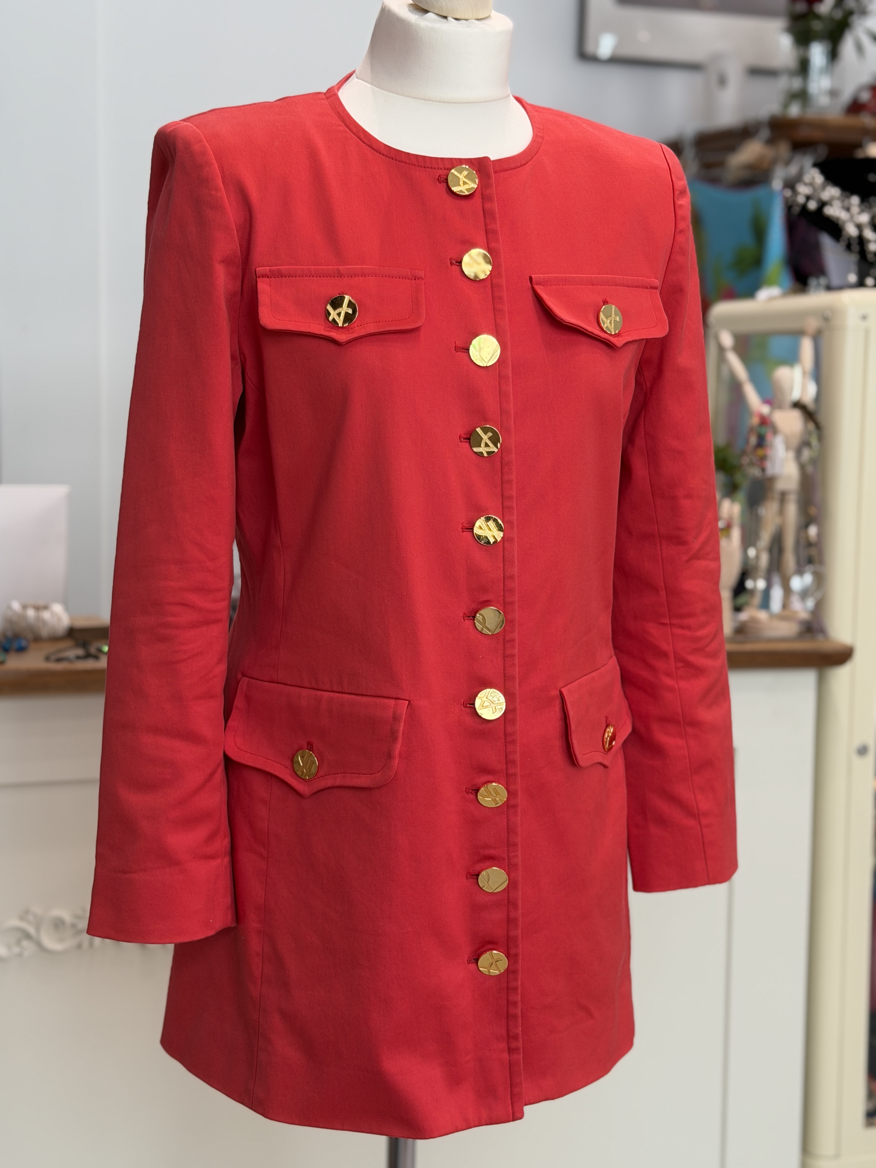 Yves Saint Laurent Uniform not for sale Made in France rzadki żakiet vintage M L (3)