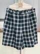 Szorty vintage Made in Italy 90s tartan wysoki stan preppy L XL