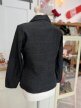 Made in Italy 100% jedwab naturalny czarny żakiet koszulowy silk dupioni M/L (5)