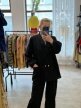 Włoski bawełniany żakiet oversize 100% bawełna Made in Italy czarny 46 M/L/XL