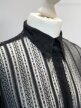 Versace Jeans Couture koronkowa koszula vintage Made in Italy L XL czarna ażurowa Y2K (2)