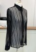 Versace Jeans Couture koronkowa koszula vintage Made in Italy L XL czarna ażurowa Y2K (3)