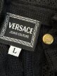 Versace Jeans Couture koronkowa koszula vintage Made in Italy L XL czarna ażurowa Y2K (6)