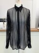 Versace Jeans Couture koronkowa koszula vintage Made in Italy L XL czarna ażurowa Y2K (1)