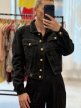 Versace Jeans Couture kurtka jeansowa Made in Italy Medusa czarna vintage S M (4)