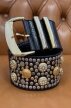 Gianni Versace skórzany pasek vintage Medusa lata 80/90 – oryginalny