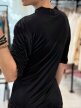 Vintage Dominae Made in Italy czarna marszczona sukienka 80s 90s M/L (7)