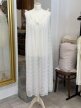 Koronkowa halka vintage maxi biała koszula nocna peignoir cottagecore M XL XXL (1)