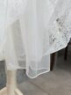 Koronkowa halka vintage maxi biała koszula nocna peignoir cottagecore M XL XXL (4)