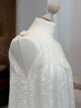 Koronkowa halka vintage maxi biała koszula nocna peignoir cottagecore M XL XXL (5)