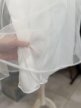 Vintage sheer sukienka halka transparentna srebrny kołnierzyk retro M (6)