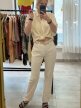 Trussardi Jeans białe spodnie vintage Y2K bawełna L XL Made in Italy