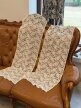 Vintage włoskie koronkowe panele okienne ecru komplet 2 szt. dekoracyjne zazdrostki