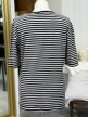 Włoski sweter w paski Made in Italy bawełna marynarski granat biały L XL vintage (6)