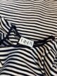 Włoski sweter w paski Made in Italy bawełna marynarski granat biały L XL vintage (5)