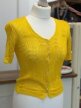 Gemma & Co Made in Italy kardigan 100% wiskoza żółty ażurowy XS vintage (3)