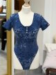 Laura Biagiotti Golf body vintage Made in Italy bawełna stretch kwiatowy wzór M/L
