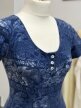 Laura Biagiotti Golf body vintage Made in Italy bawełna stretch kwiatowy wzór M/L (3)