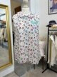 Bluzka vintage 80s 90s groszki tulipany Peter Pan kołnierzyk XL xxl 