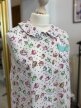 Bluzka vintage 80s 90s groszki tulipany Peter Pan kołnierzyk XL xxl  (2)