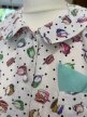 Bluzka vintage 80s 90s groszki tulipany Peter Pan kołnierzyk XL xxl  (5)