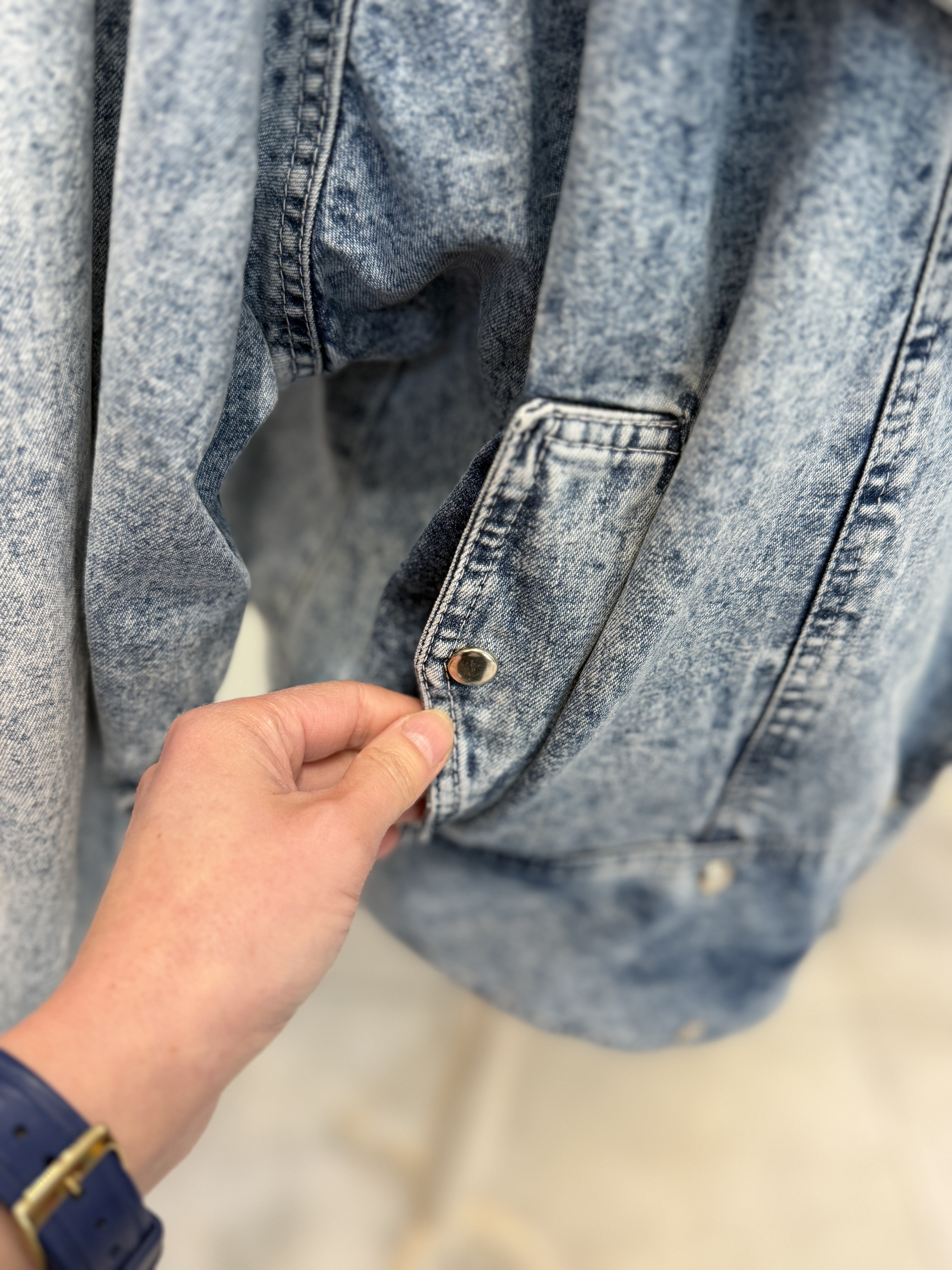 Włoska kurtka jeansowa vintage Ambrosio Made in Italy oversize acid wash M-XXL (8)