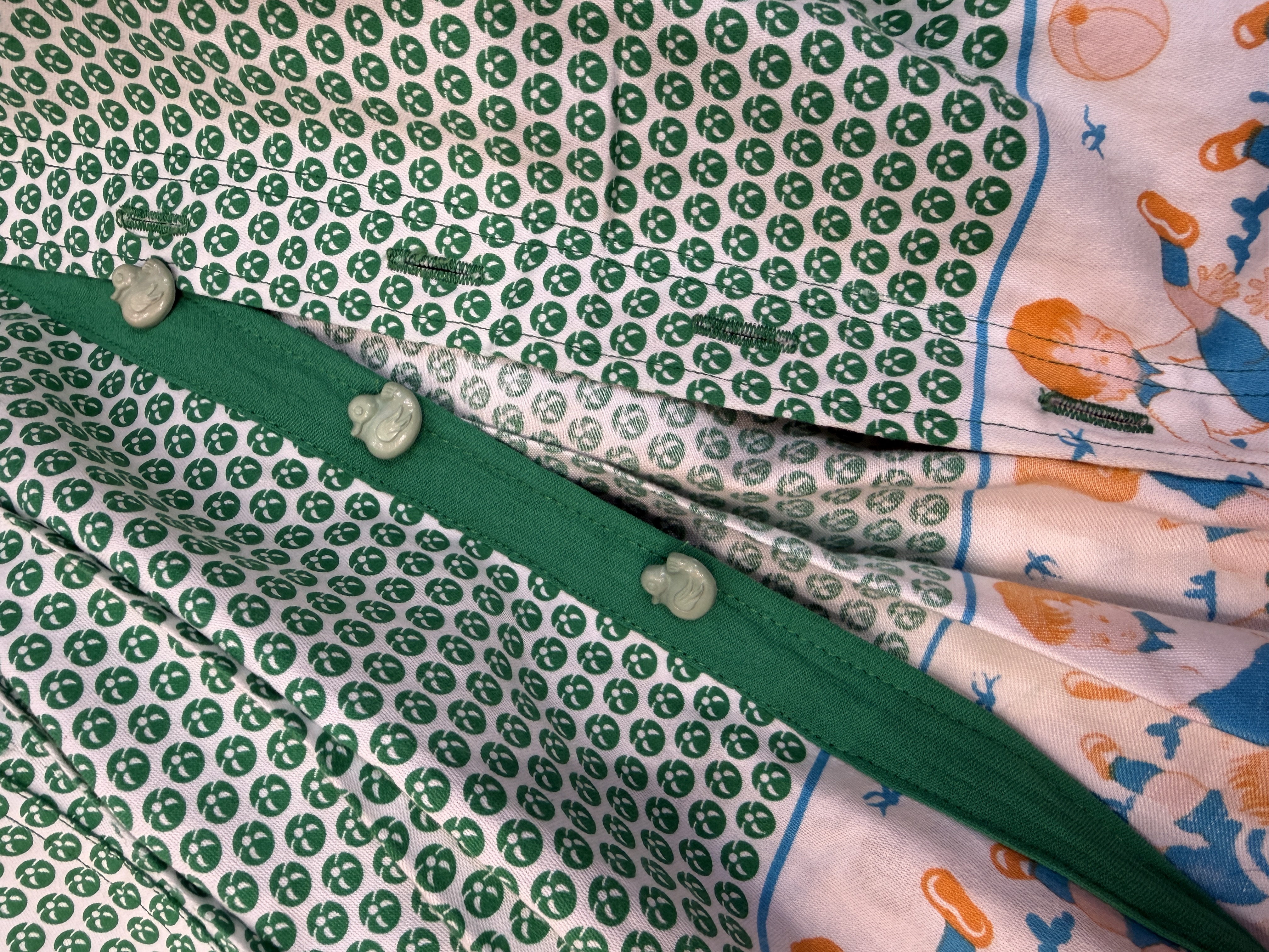 Francuska sukienka vintage Cacharel Paris lata 80 bawełniana taliowana Made in France XS S  (12)