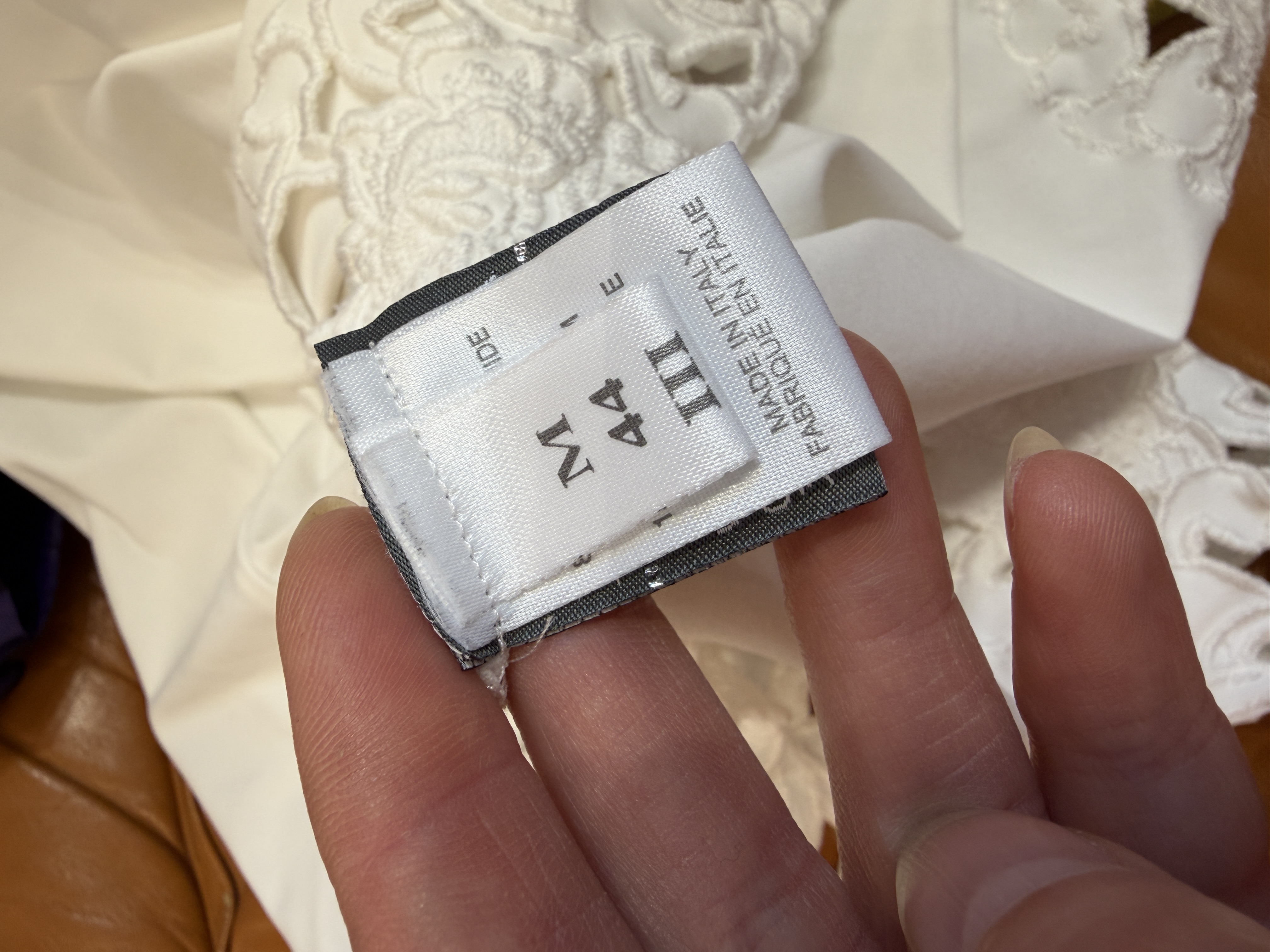 Blumarine biała sukienka Made in Italy haft kryształki M IT 44 (5)