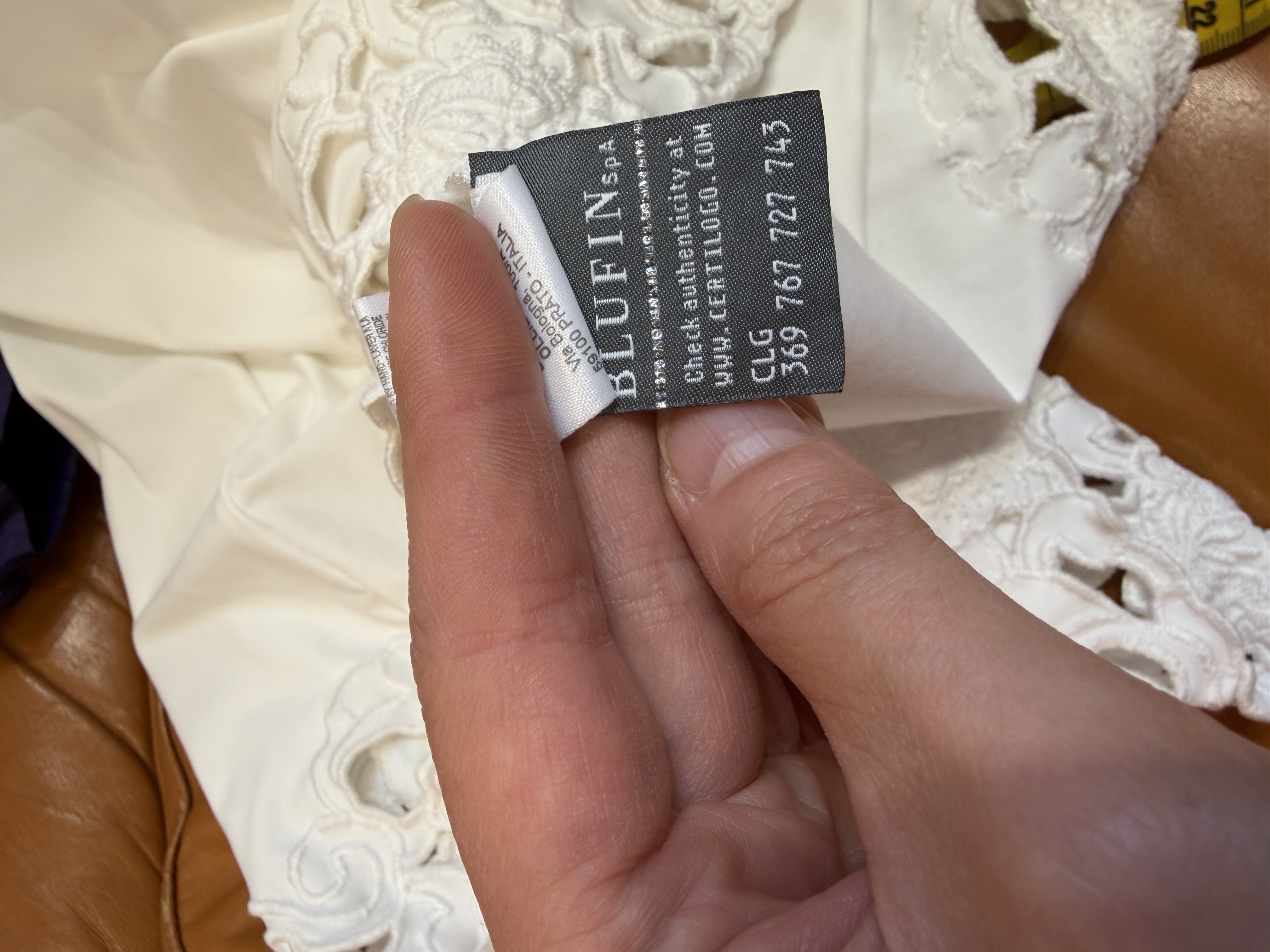 Blumarine biała sukienka Made in Italy haft kryształki M IT 44 (6)