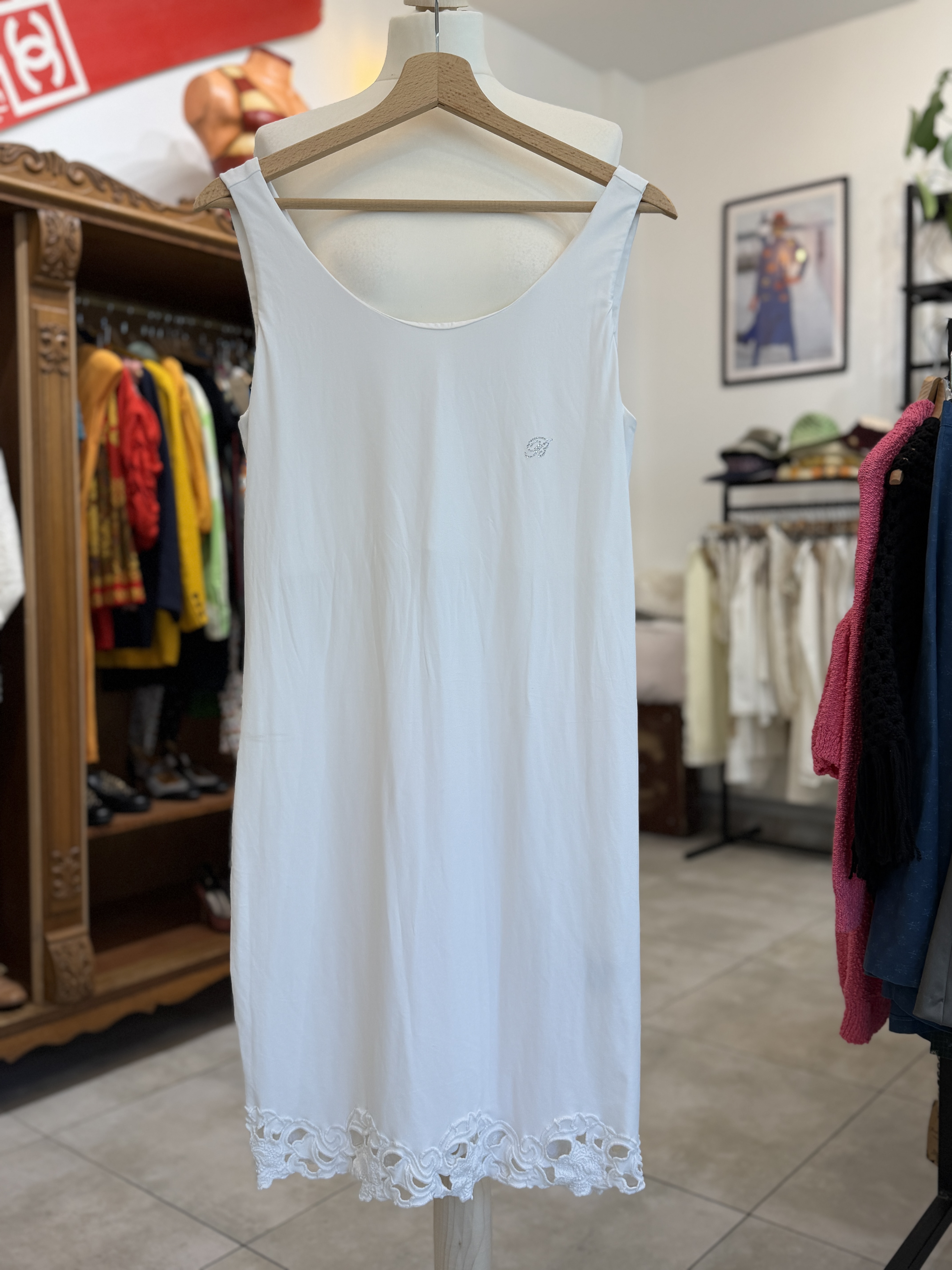 Blumarine biała sukienka Made in Italy haft kryształki M IT 44 (8)