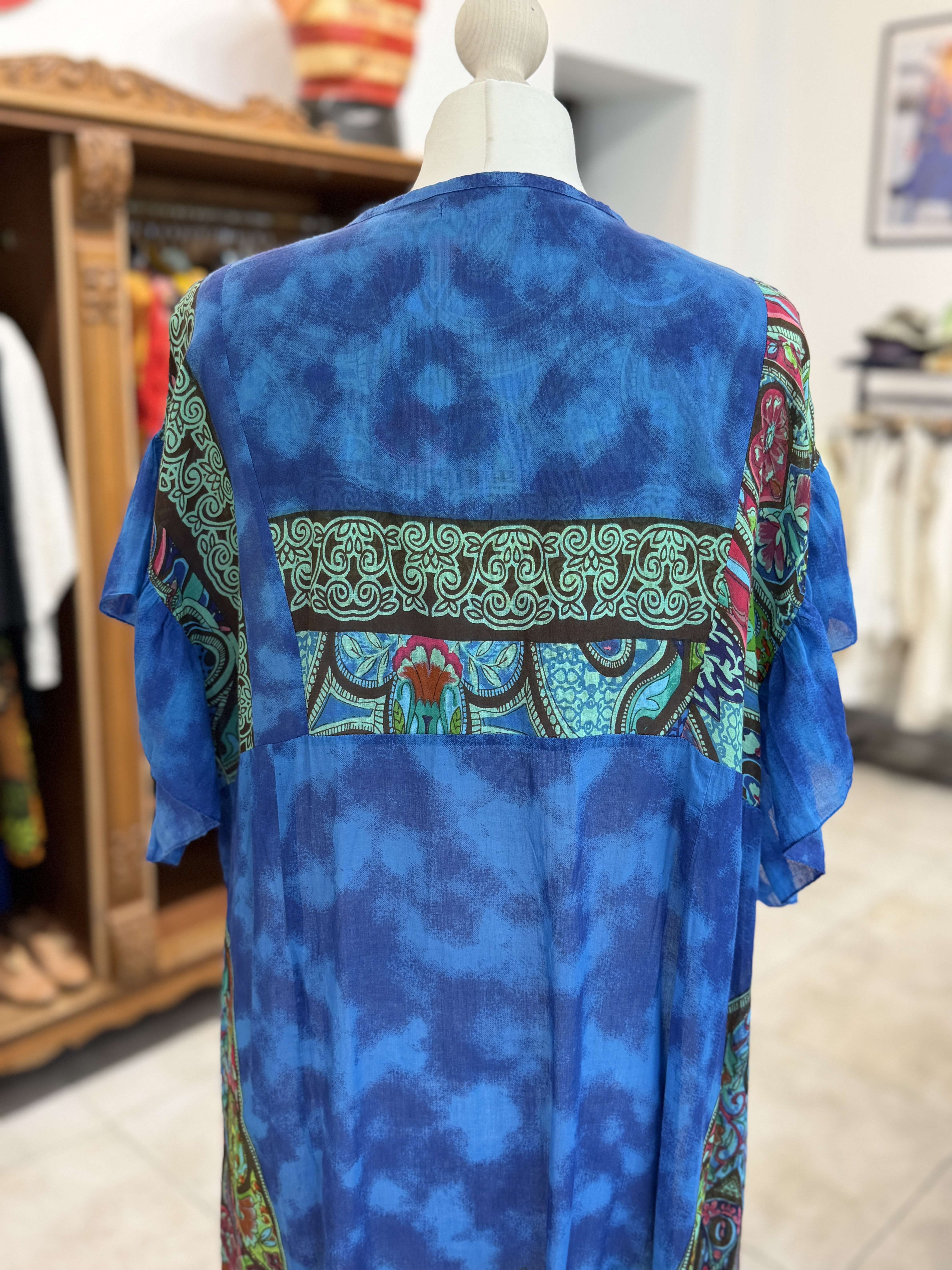 Sukienka maxi Positano by Jean Paul boho paisley oversize Free Size L do Xxl (5)
