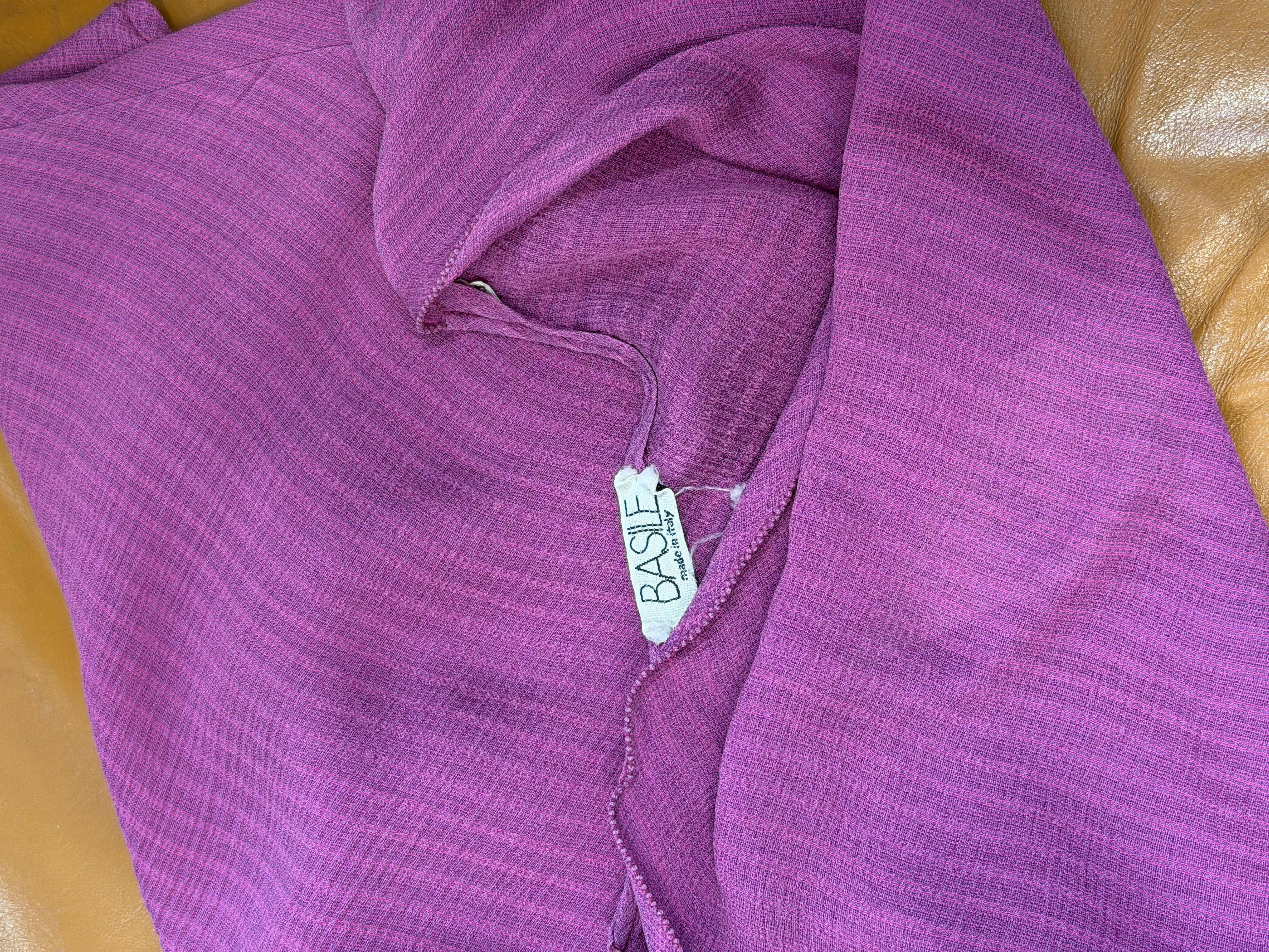 Jedwabna bluzka vintage Basile Made in Italy 100% jedwab M (6)