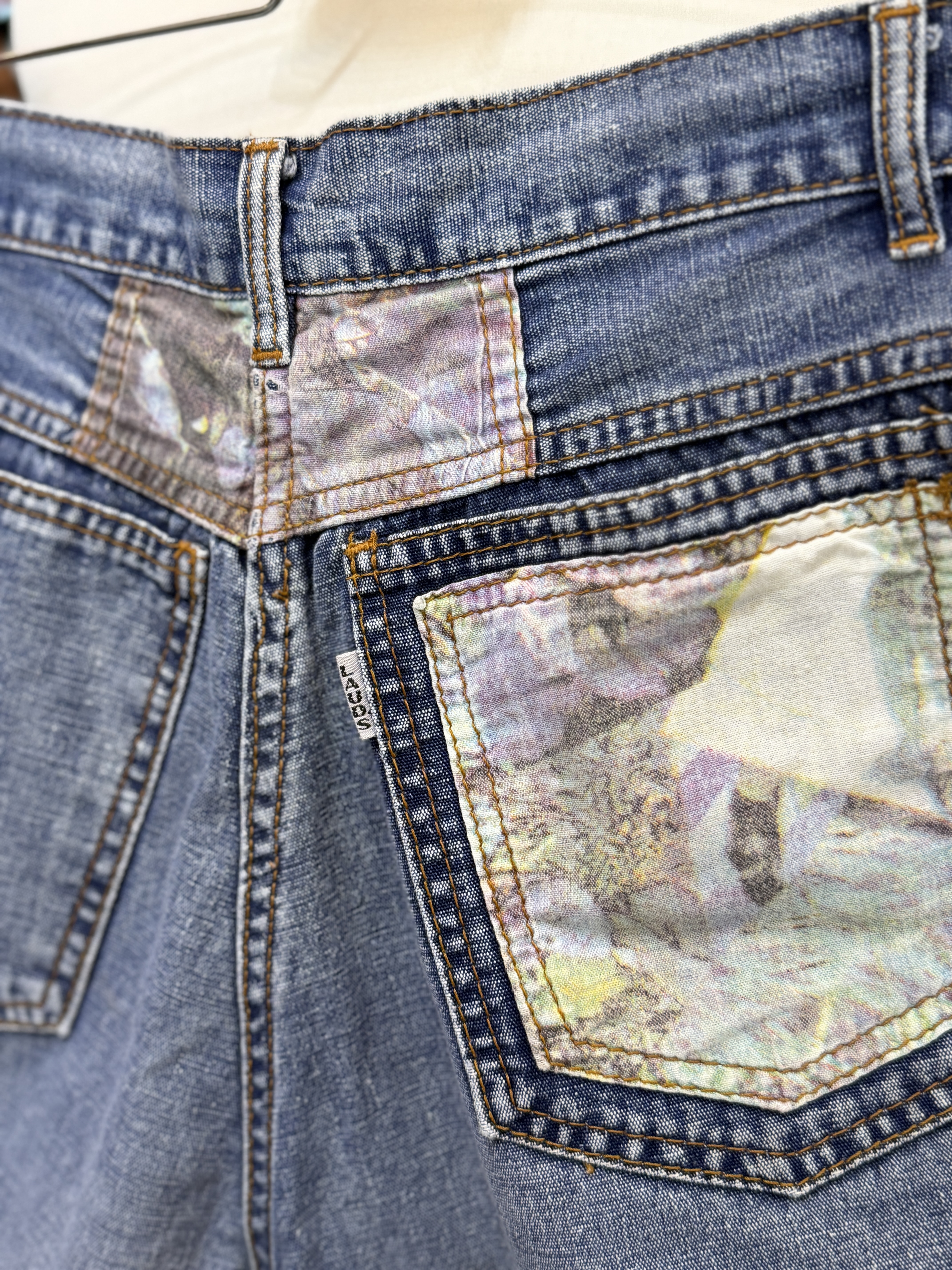 Szorty jeansowe vintage 90s Laud’s Italy wysoki stan bawełna S M (6)