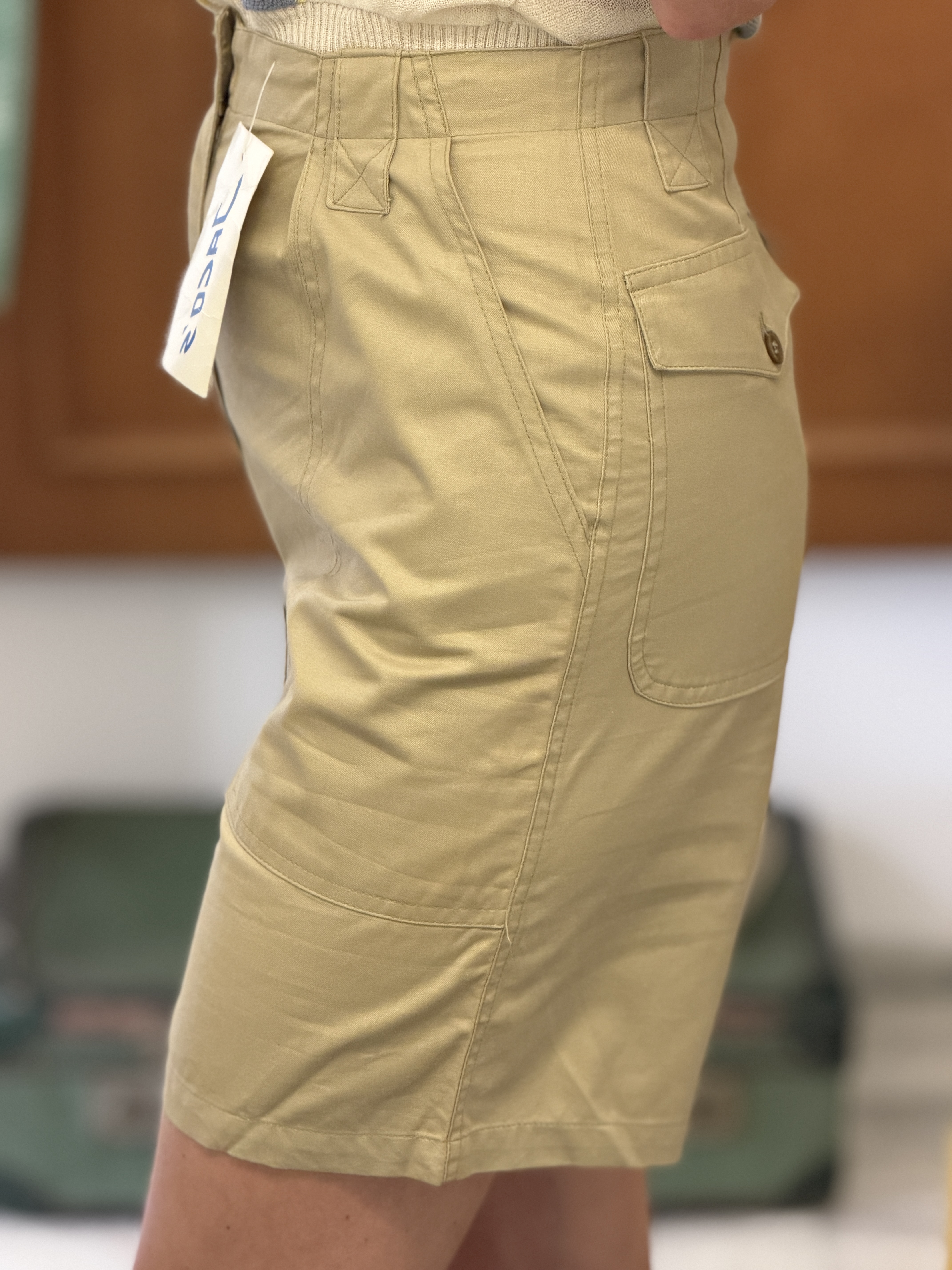 Szorty vintage Jaco’s deadstock wysoki stan bermudy 100% bawełna S (3)