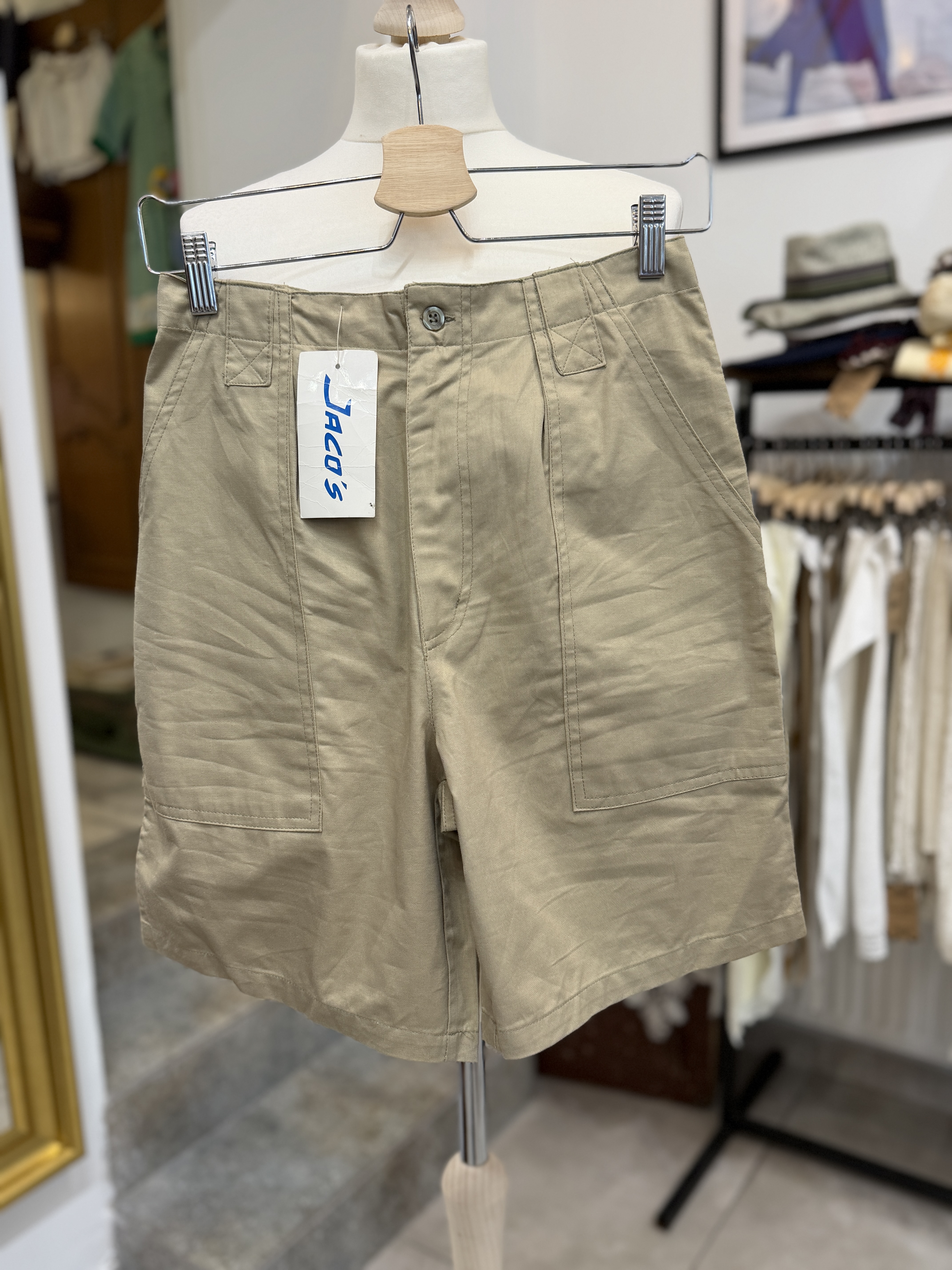 Szorty vintage Jaco’s deadstock wysoki stan bermudy 100% bawełna S (5)