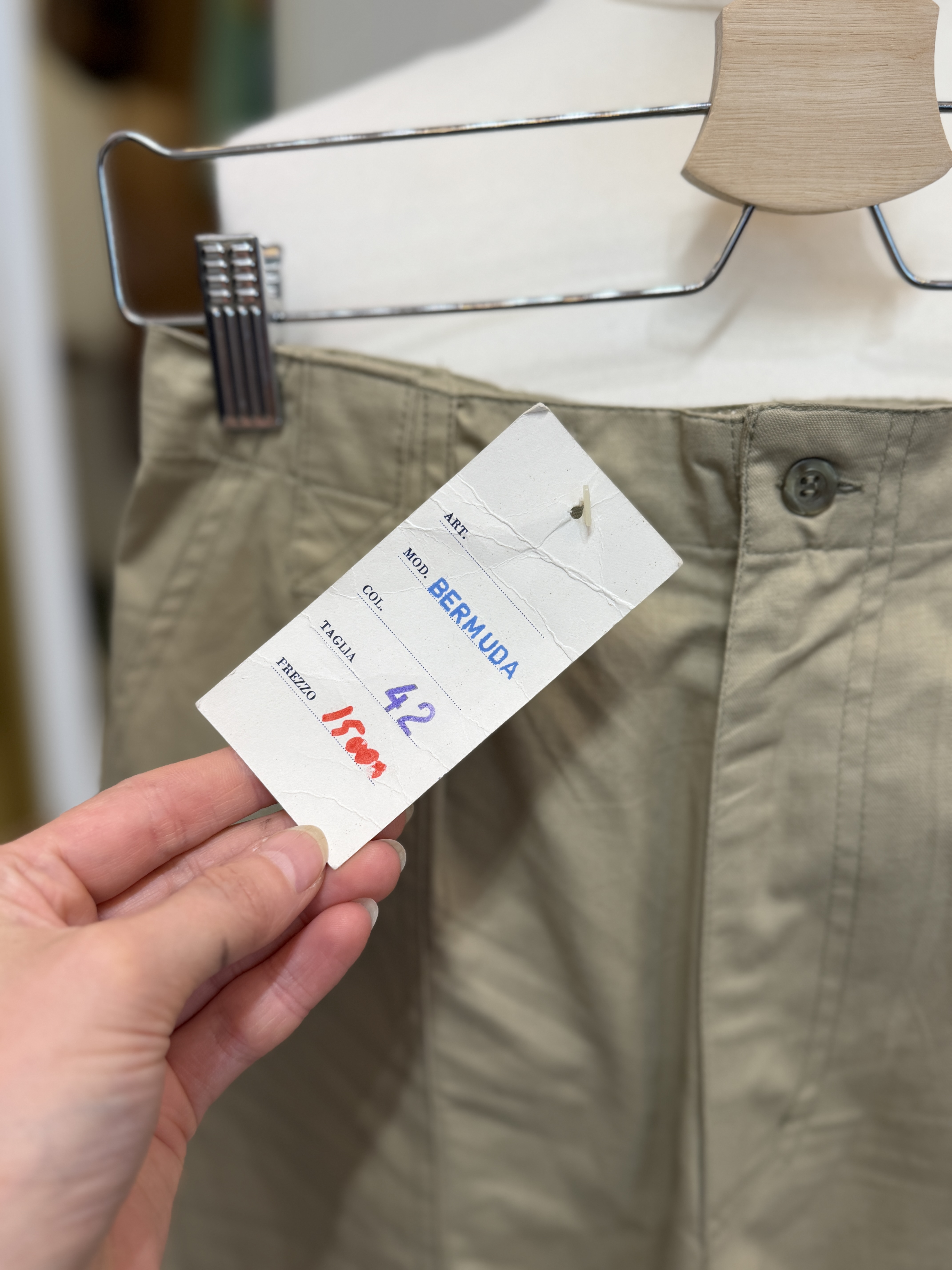 Szorty vintage Jaco’s deadstock wysoki stan bermudy 100% bawełna S (6)