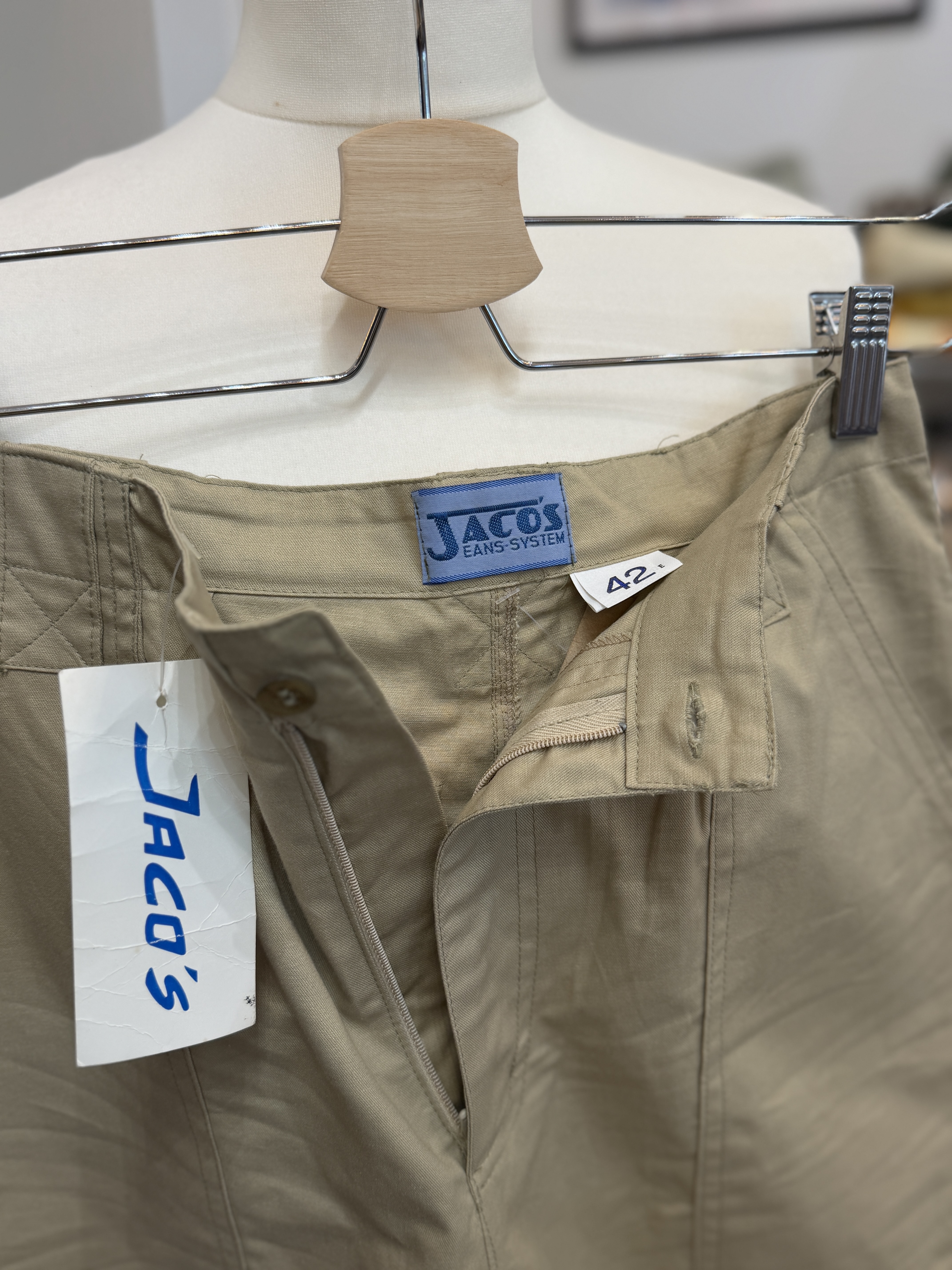 Szorty vintage Jaco’s deadstock wysoki stan bermudy 100% bawełna S (8)