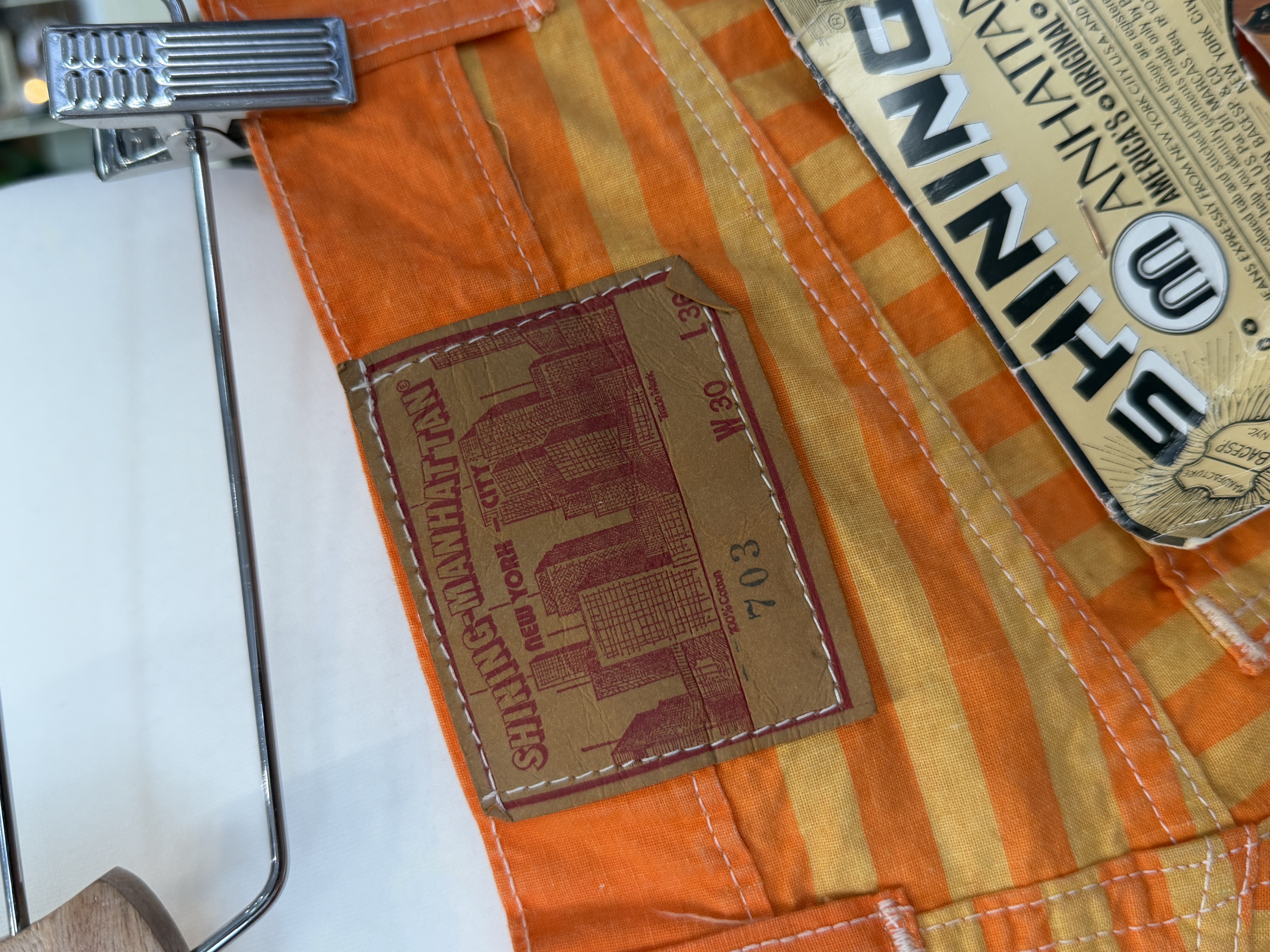 Shining Manhattan vintage spodnie w paski 100% bawełna W30 90s (7)
