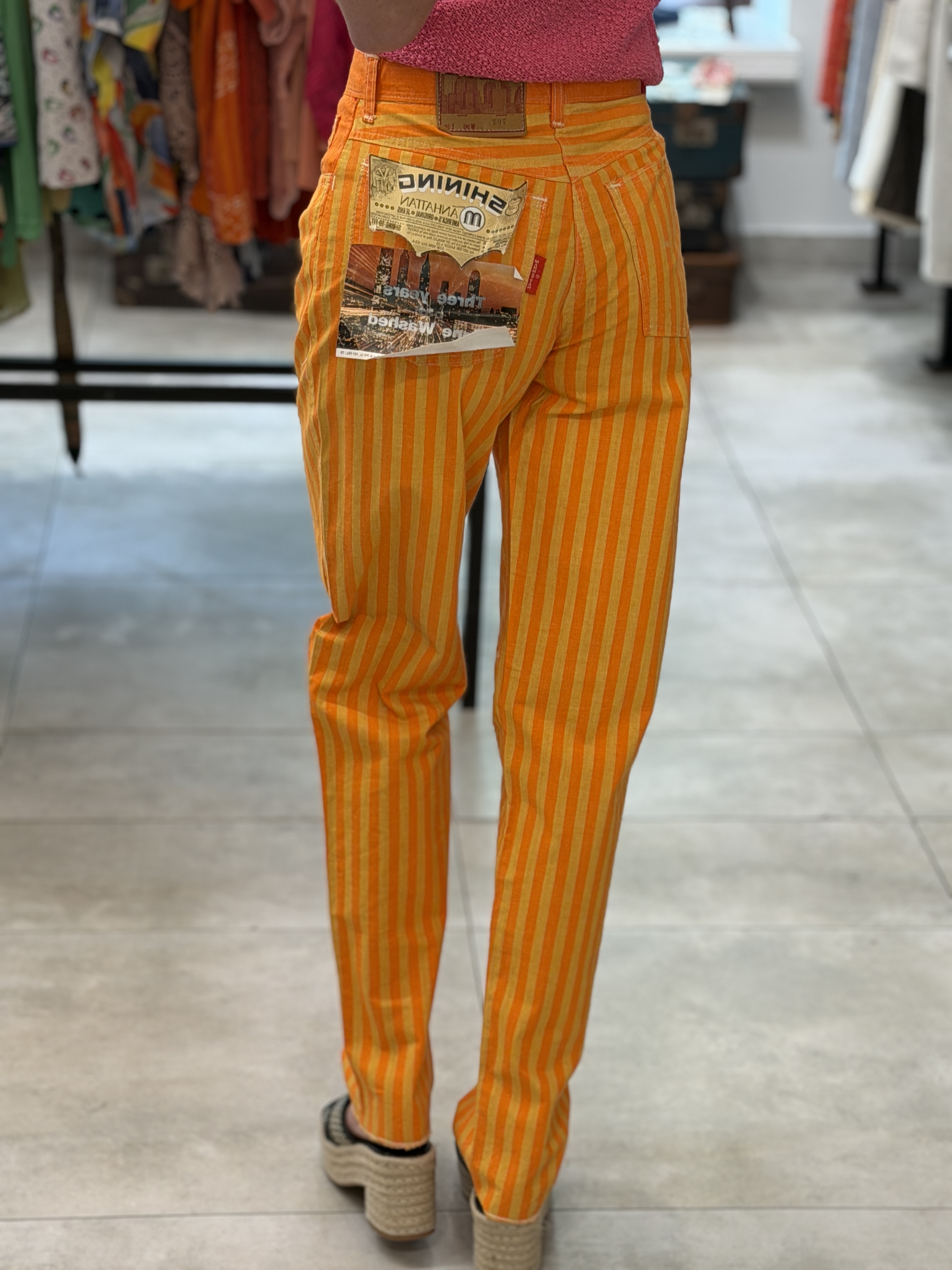 Shining Manhattan vintage spodnie w paski 100% bawełna W30 90s (3)