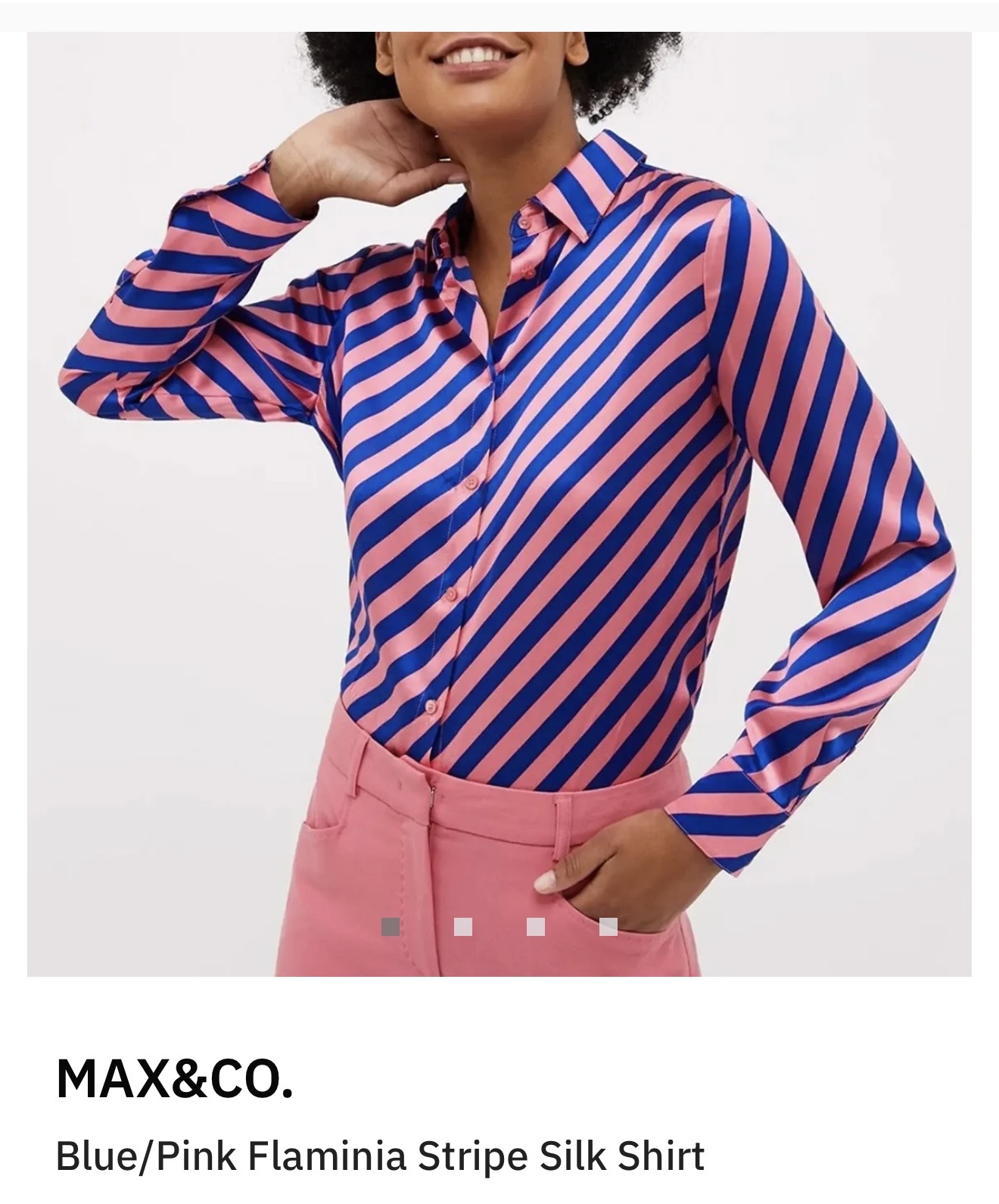 MAX&Co. Flaminia jedwabna koszula w paski 100% jedwab XL nowa z metkami