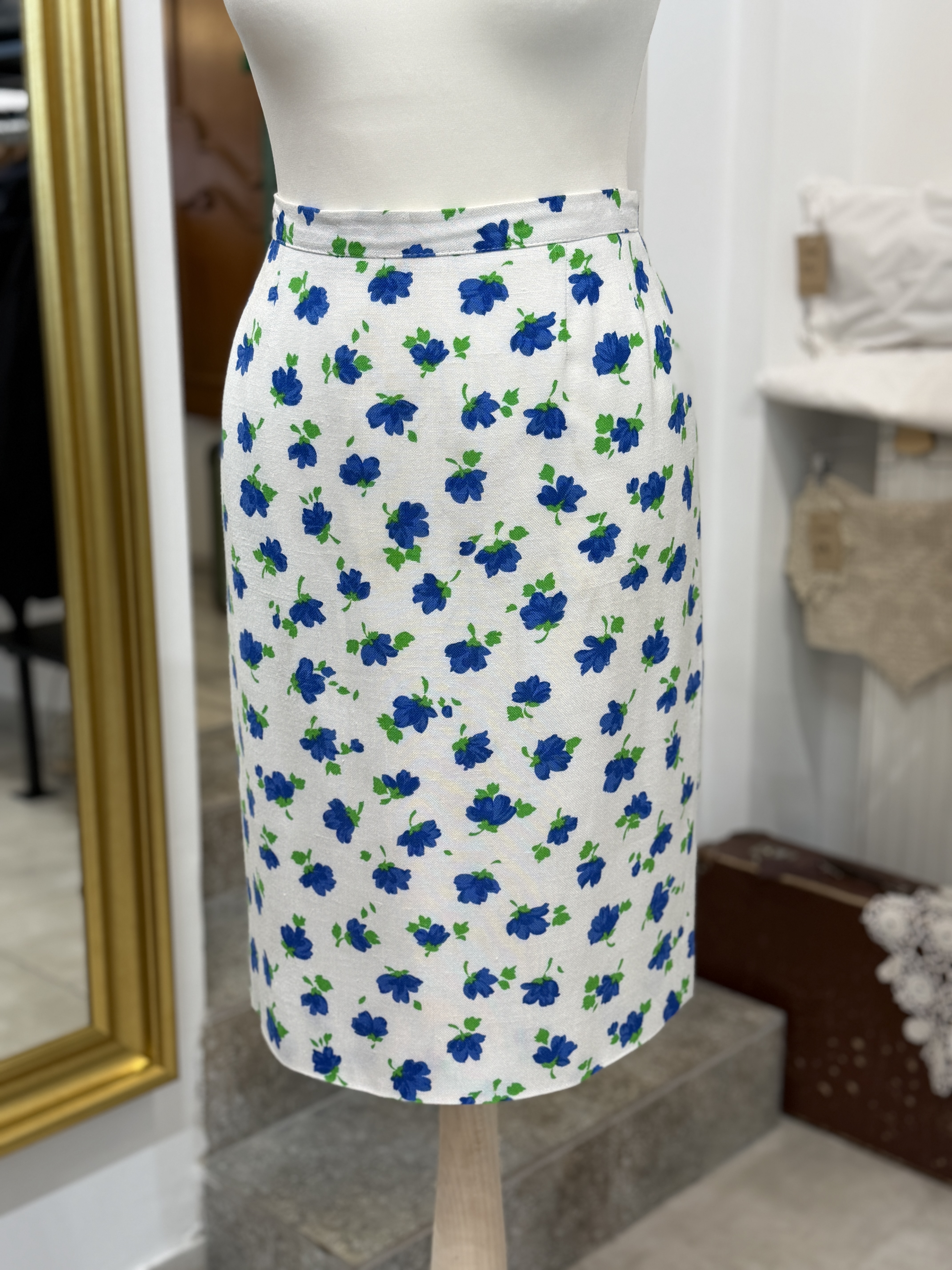 Luisa Spagnoli vintage spódnica ołówkowa w kwiaty Made in Italy L
