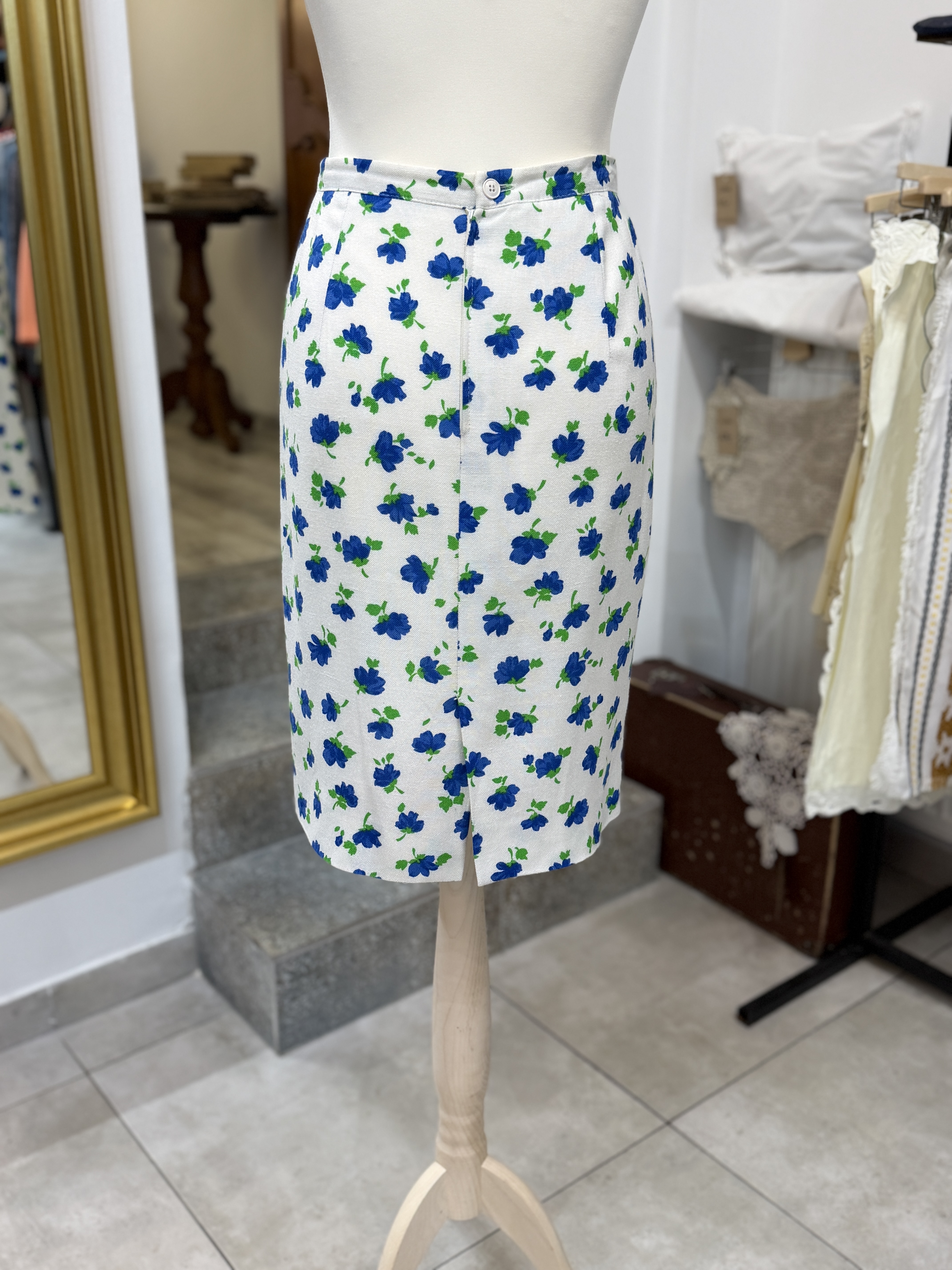 Luisa Spagnoli vintage spódnica ołówkowa w kwiaty Made in Italy L (5)