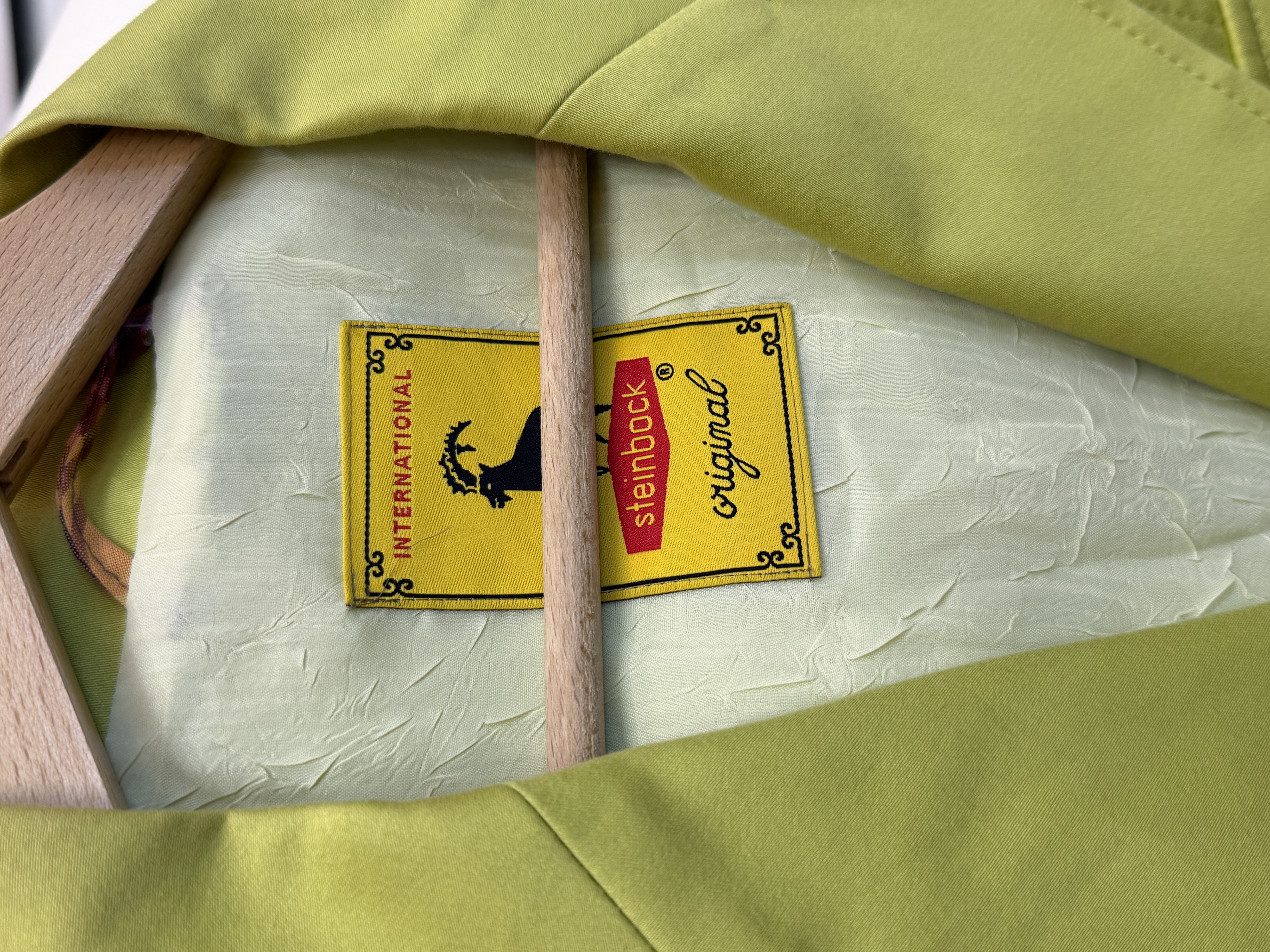 Limonkowy żakiet Steinbock z masą perłową bawełna M/L (5)
