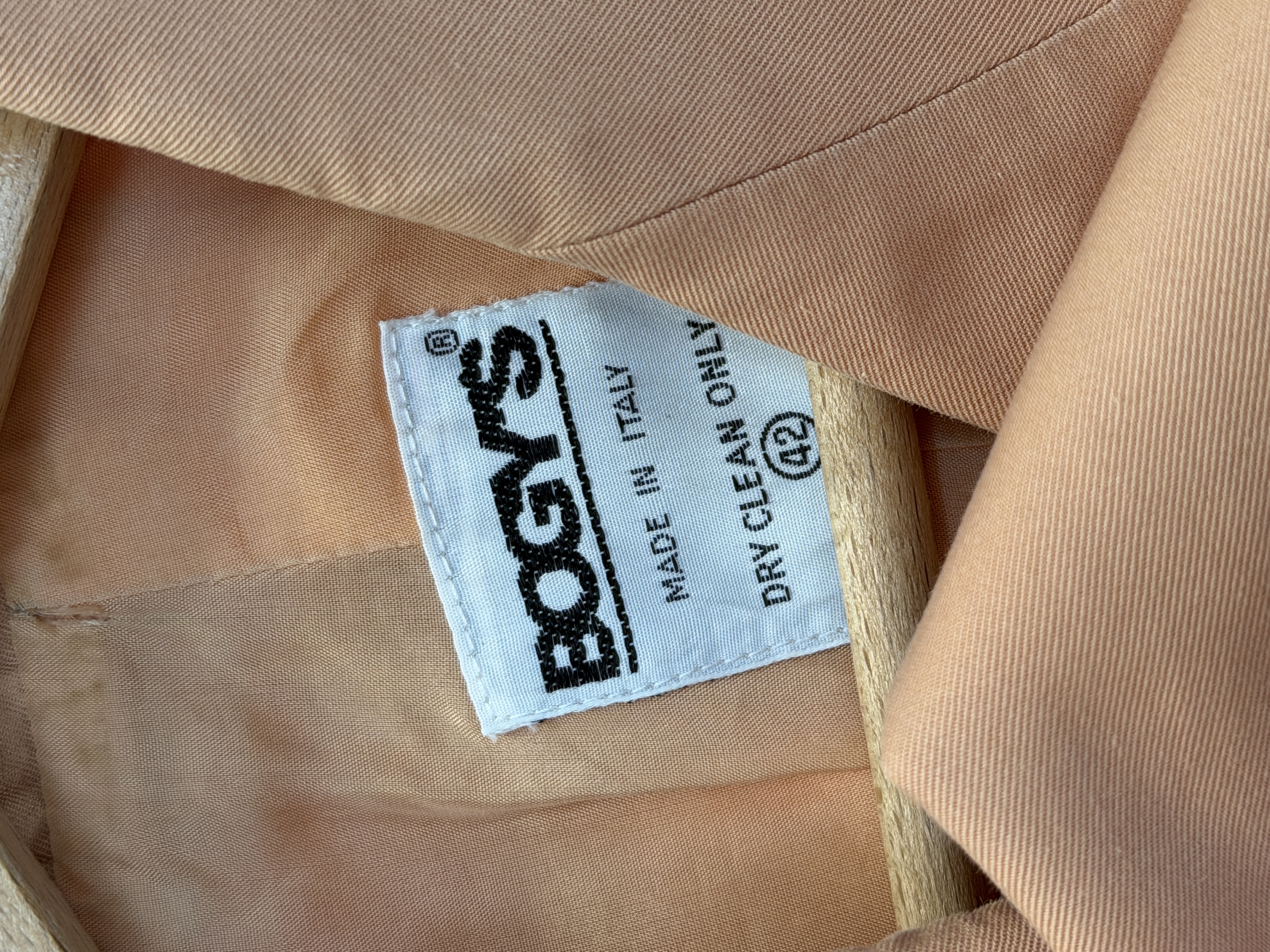 Krótki żakiet vintage bolerko łososiowy morelowy Made in Italy M (7)